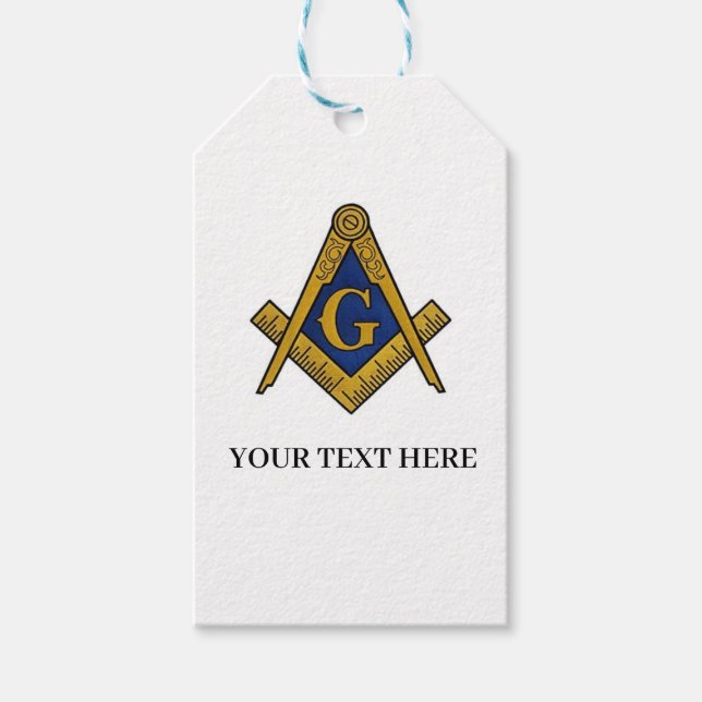 Etiqueta Para Presente Praça Freemason Masônica e Compass (Frente)