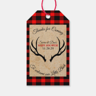 Etiqueta Para Presente Prato de papel para chá de bebê Little Buck Rustic