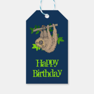 Etiqueta Para Presente Preguiça do feliz aniversario