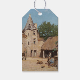 Etiqueta Para Presente Preparando-se para a Caça Medieval
