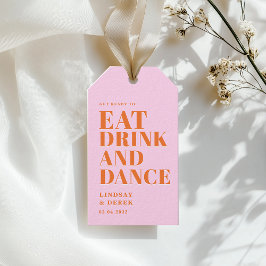 Etiqueta Para Presente PREPARE-SE PARA COMER BEBER E DANÇAR! Casamento 