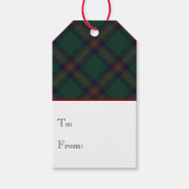 Etiqueta Para Presente Preppy Christmas Dark Green Plaid Wrapping Paper