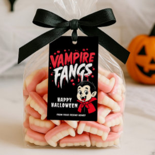 Etiqueta Para Presente Presas de Vampiro de Halloween