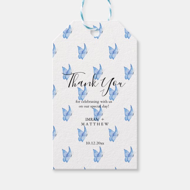 Etiqueta Para Presente Presente de Agradecimento Branco Elegante (Frente)