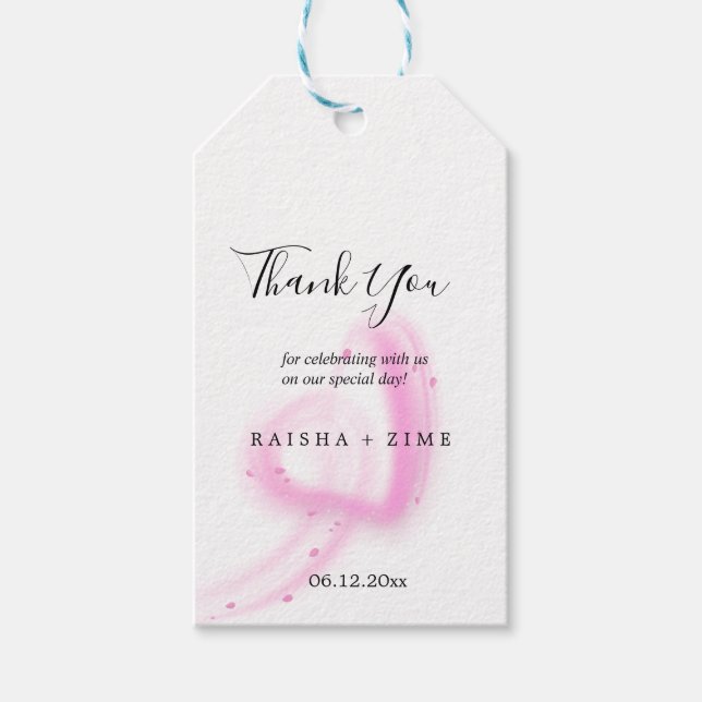 Etiqueta Para Presente Presente de Agradecimento Editado Branco Elegante (Frente)