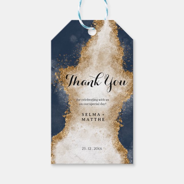 Etiqueta Para Presente Presente de Agradecimento Elegante (Frente)