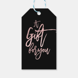 Etiqueta Para Presente Presente de Agradecimento para Você Rosa Dourado M