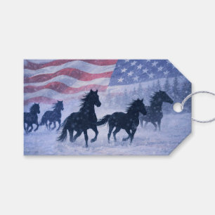 Etiqueta Para Presente Presente de Cavalos Selvagens Country Western de N