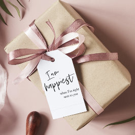 Etiqueta Para Presente Presente de citação preto romântica da Tendy