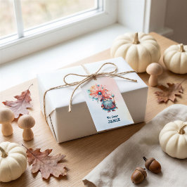 Etiqueta Para Presente Presente de Halloween de Feiticeiro Personalizado