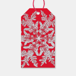 ETIQUETA PARA PRESENTE PRESENTE DE NATAL BENTLEY SNOWFLAKE EM VERMELHO