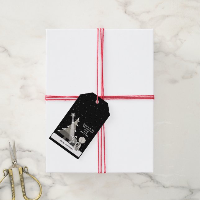 Etiqueta Para Presente Presente Giver-Feliz Natal (Com cordão)
