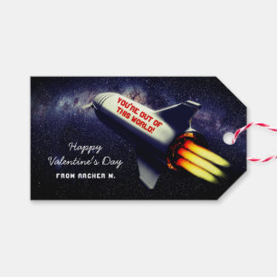 Etiqueta Para Presente Presente no Namorados das Crianças Retro-Rocket
