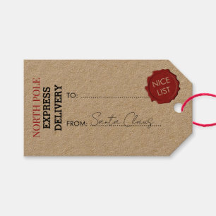 Etiqueta Para Presente Presente Oficial do Papai Noel do Polo Norte