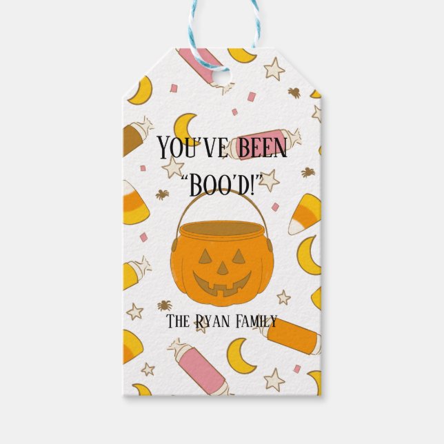 Etiqueta Para Presente Presente Personalizado de Halloween Boo para Doce  (Frente)
