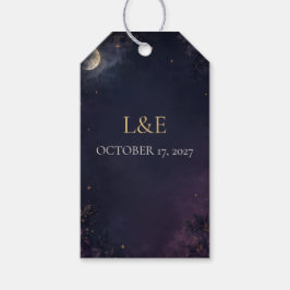 Etiqueta Para Presente Presente Personalizado de Noiva Celestial Gótica T