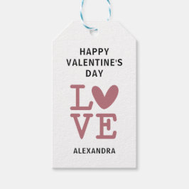 Etiqueta Para Presente Presente personalizado do Dia dos Namorados rosa a