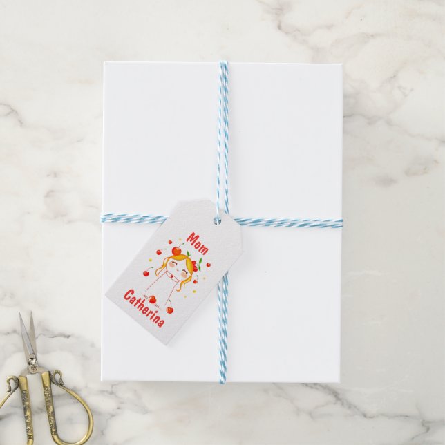 Etiqueta Para Presente Presente personalizado para tia-mãe avó (Com cordão)