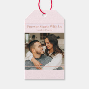 Etiqueta Para Presente Presente Romântico com Foto & Texto Personalizado