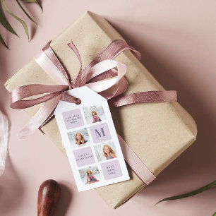 Etiqueta Para Presente Presente Roxo do Feliz dia de as mães de Fotos de