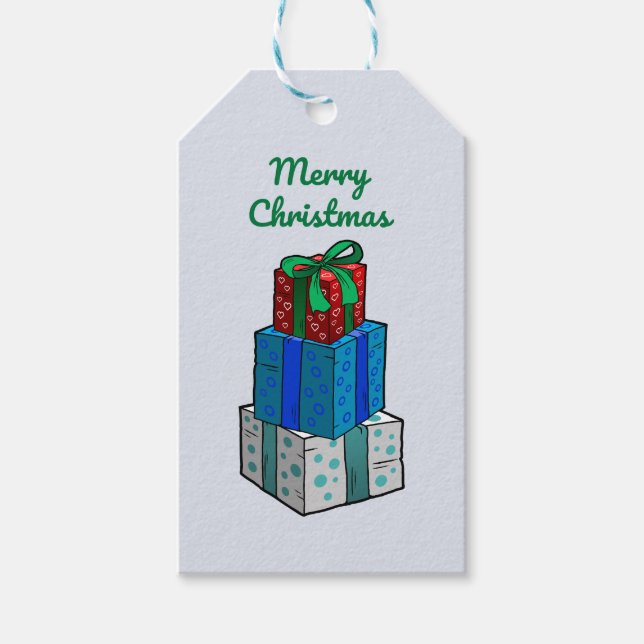 Etiqueta Para Presente Presentes de Natal Molhados (Frente)