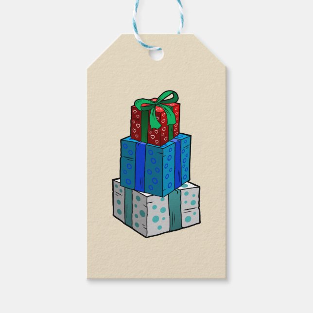 Etiqueta Para Presente Presentes de Natal Molhados (Frente)