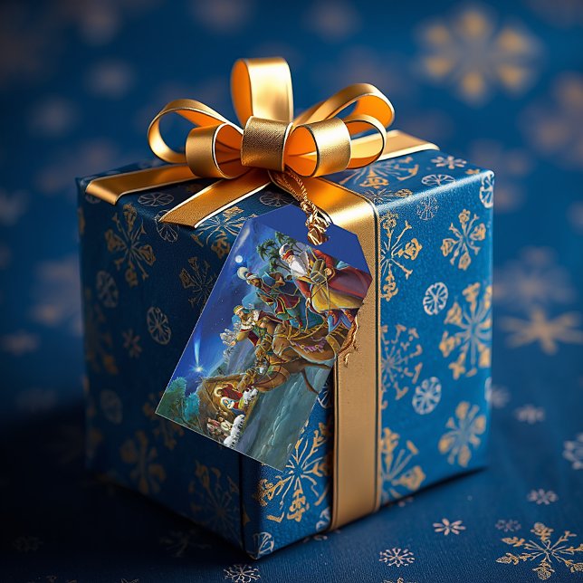 Etiqueta Para Presente Presépio com reis magos Natal Feriado  (Criador carregado)
