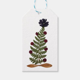 Etiqueta Para Presente Pressão Seca Etiqueta de Presente de Natal com Flo