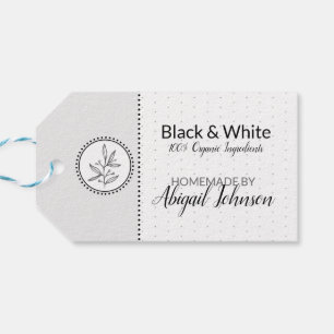 Etiqueta Para Presente Preto e Branco Banho & Corpo Caseiro