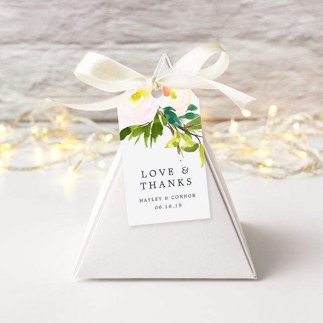 Etiqueta Para Presente Primavera Blush Weding Obrigado (Criador carregado)