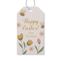 Primavera de Flores e Abelhas de Aquarela