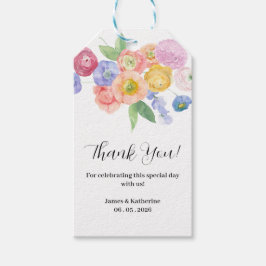 Etiqueta Para Presente Primavera Watercolor Floral