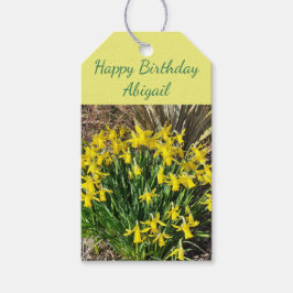 Etiqueta Para Presente Primavera Yellow Daffodils Birday