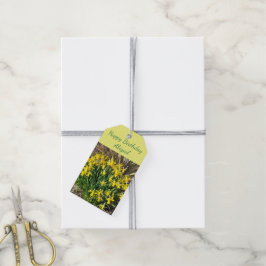 Etiqueta Para Presente Primavera Yellow Daffodils Birday