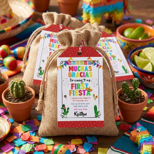 Etiqueta Para Presente Primeira Festa Colorida Festa Mexicana de 1º Anive