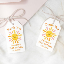 Etiqueta Para Presente Primeira Viagem ao Redor do Sol de Aniversário Obr