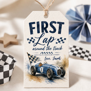 Etiqueta Para Presente Primeira Volta na Pista   Aniversário de Carro de 