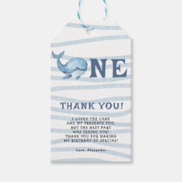 Etiqueta Para Presente Primeiro aniversario De Baleia Sob O Mar