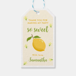 Etiqueta Para Presente Primeiro aniversario de citrinos de limão