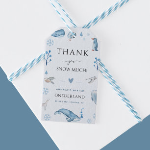 Etiqueta Para Presente Primeiro aniversario de Onederland Blue Winter