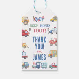 Etiqueta Para Presente Primeiro aniversario de Transporte de Meninos Mode