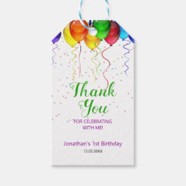 Etiqueta Para Presente Primeiro aniversario do Balão das Maravilhas Color