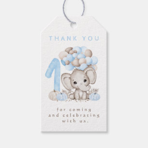 Etiqueta Para Presente Primeiro Aniversário, Garoto De Queda Obrigado