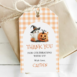 Etiqueta Para Presente Primeiro aniversario Gingham Galloween