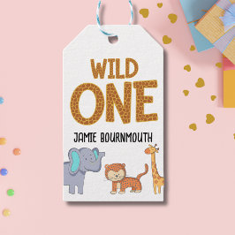 Etiqueta Para Presente Primeiro aniversario Tema Boys Wild One Safari