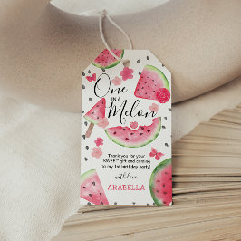 Etiqueta Para Presente Primeiro aniversario 'Um em um Melão' Bonito Obrig