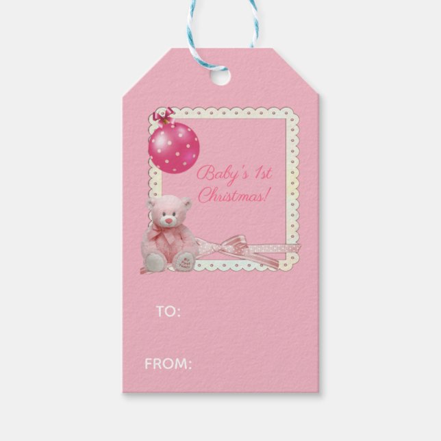 Etiqueta Para Presente Primeiro Natal do Bebê (Frente)