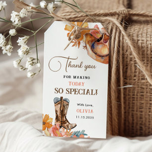 Etiqueta Para Presente Primeiro primeiro aniversario Rodeo Western Girl