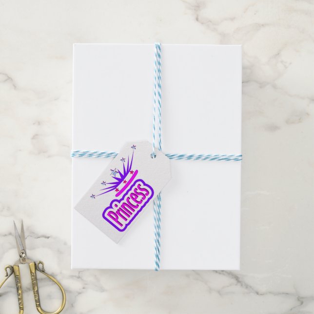 ETIQUETA PARA PRESENTE PRINCESA (Com cordão)
