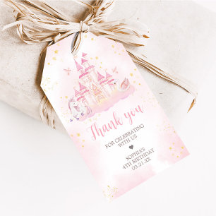 Etiqueta Para Presente Princesa 4º Partido de Aniversário - Tags de Favor